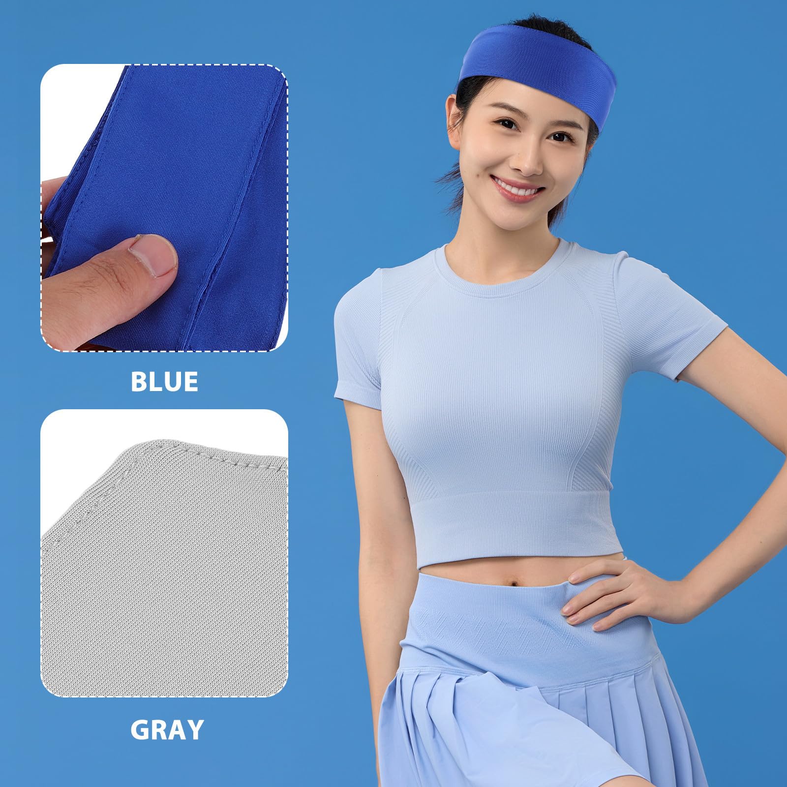 SEWACC 20 Pièces Bandeau de Sport Ninja Karaté pour Hommes et Femmes, Tissu Léger et Lavable, Élastique Antidérapant pour Entraînement en Salle de Gym