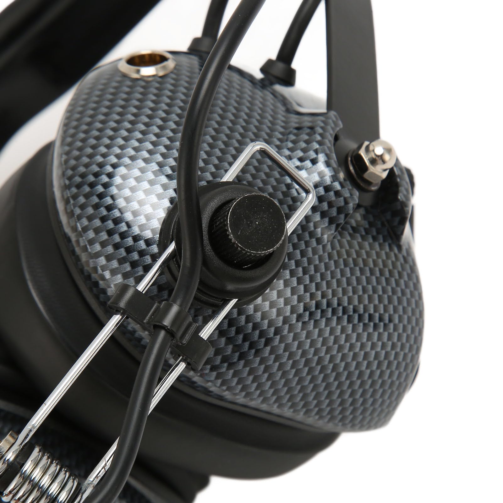 Cryfokt Luftfahrt-Headset, Professionelles Zwei-Wege-Funk-Headset mit 24 DB NRR-Gehörschutz und Geräuschunterdrückendem Mikrofon, für Renn- und Industrieanwendungen