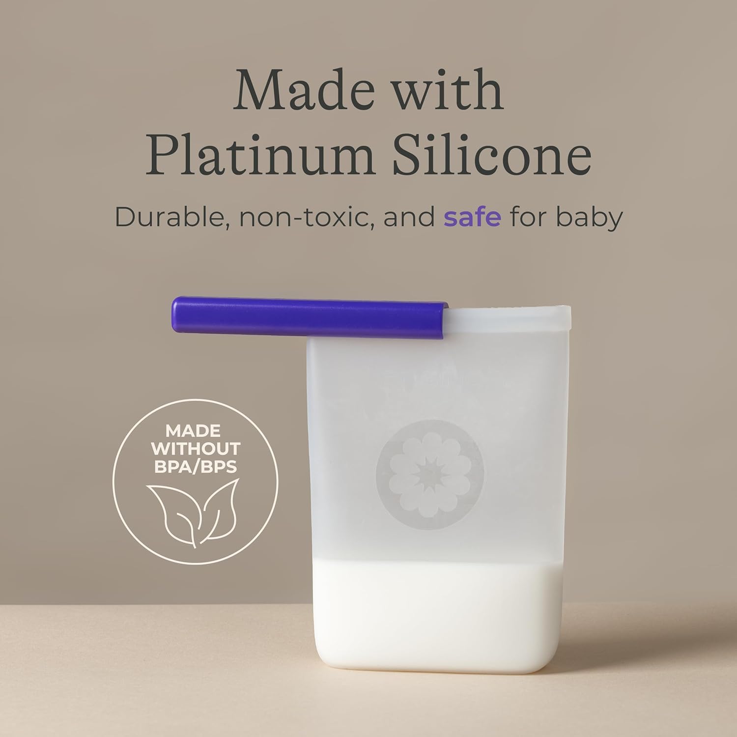Lansinoh Silicone Breastmilk Storage Bags, Reusable Leakproof Milk Storage Bags with Double Seal, Dishwasher & Sterilizer Safe, 8 oz, 5-Count, BPA Free Breastfeeding Essentials