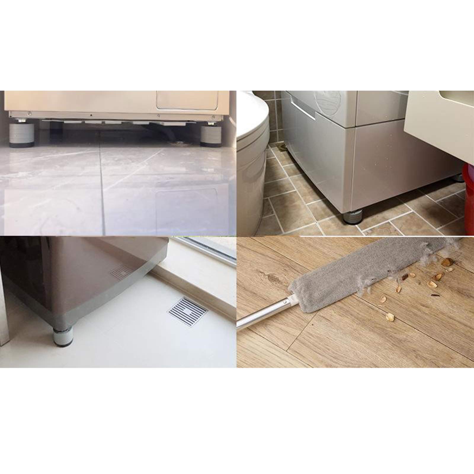 5 set di 4 piedini per lavatrice, anti-vibrazioni, 1 cm