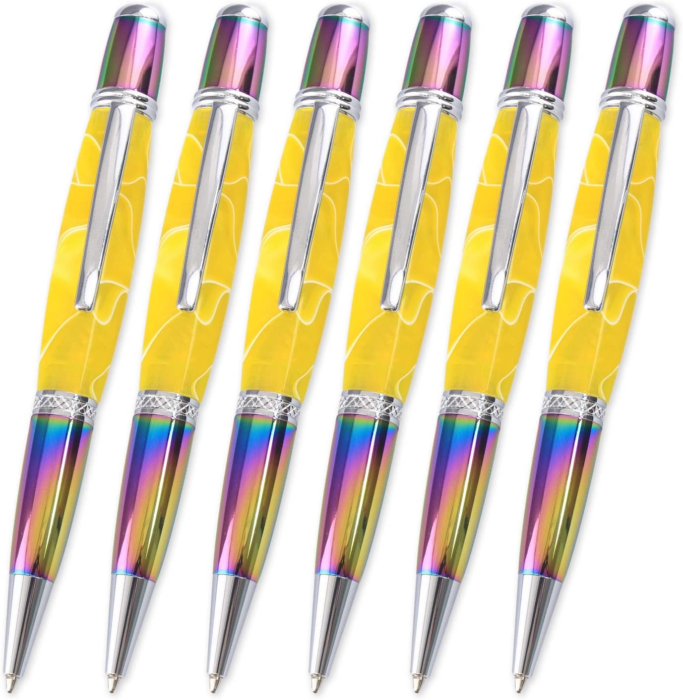 Legacy Woodturning, Viceroy Pen Kit - Chrome and Tie Dye, 6 Pack