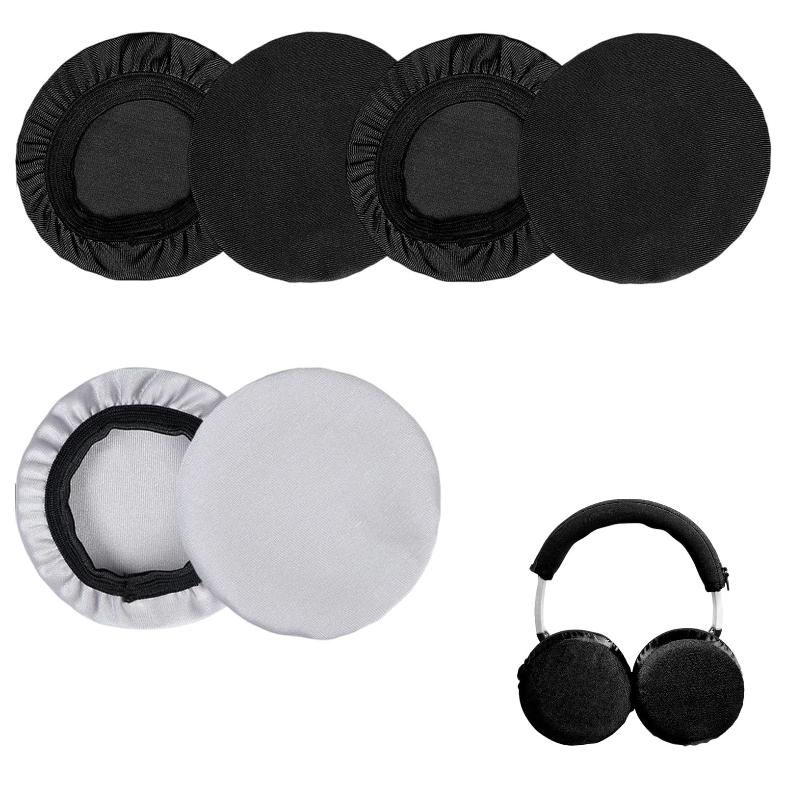 KAPSING 6 pezzi di copri cuffie, copri auricolari antipolvere lavabili, protezioni auricolari in tessuto a maglia elasticizzato, utilizzato per KAPSING 6 pezzi di copri cuffie, copri auricolari antipolvere lavabili, protezioni auricolari in tessuto a maglia elasticizzato, utilizzato per