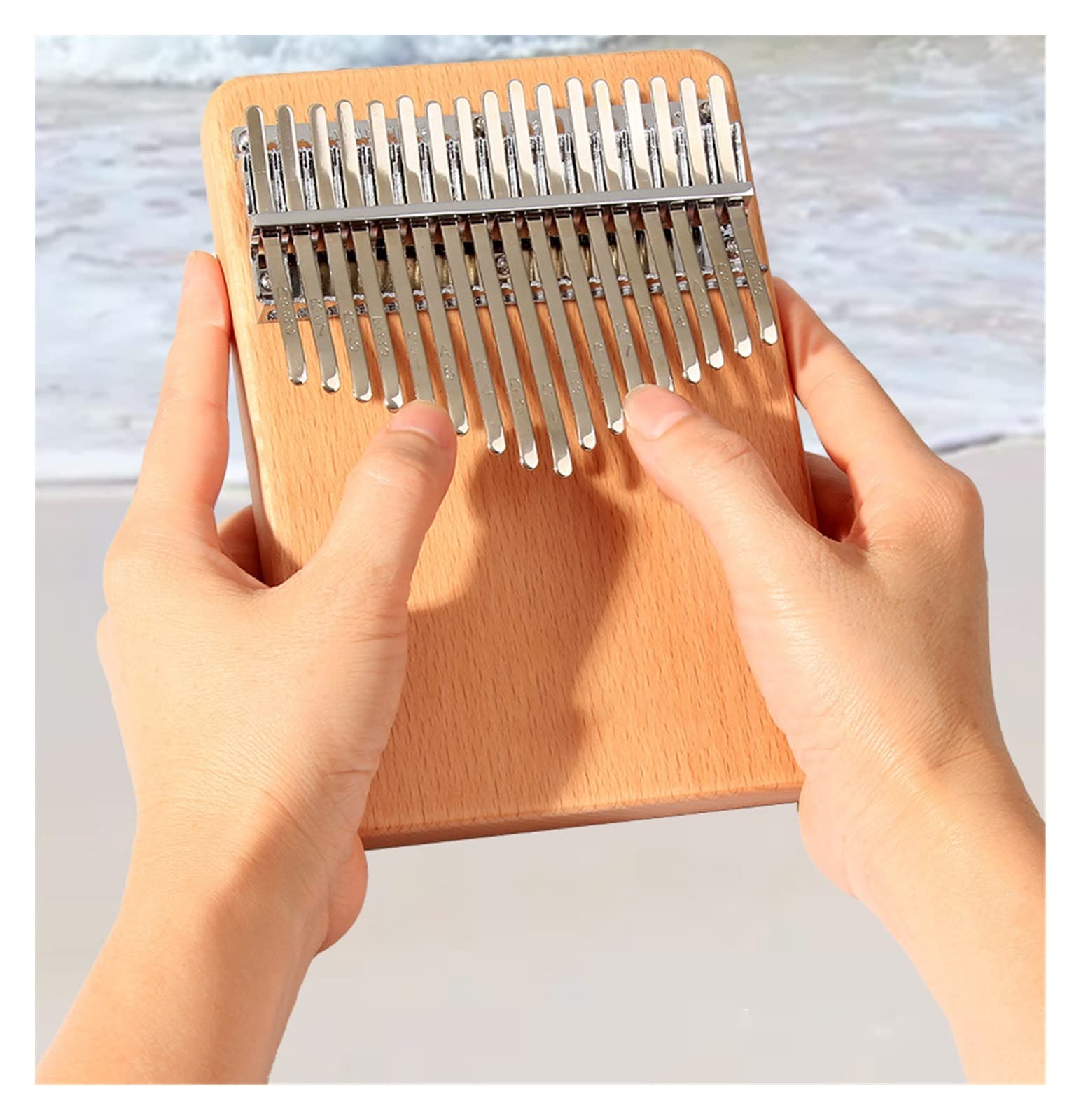 alumno Kalimba Instrumento De Piano De Dedo De 17 Notas para Principiantes Kalimba (Color : 17 Tones)