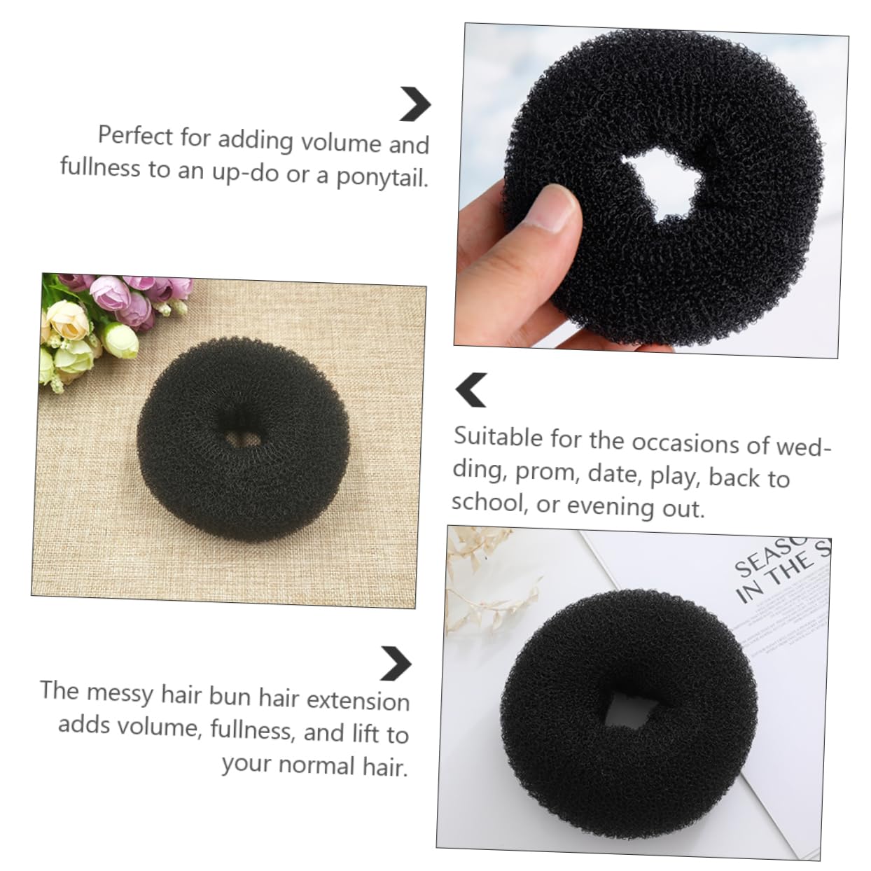 FRCOLOR 45 Stück Haartrockner Haarknoten Schwamm Dutt Haar Donut Shaper Dutt Maker Für Haare Lametta Werkzeug Donut Dutt Shaper Socke Dutt Ring Style Dutt Maker Haar Donut Großer Ring