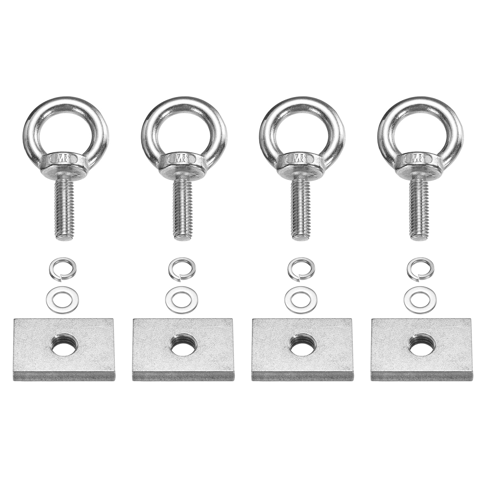 PATIKIL M8 x 25mm Eye Bolt Set
