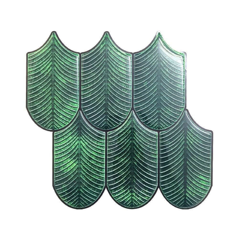 Mosaicowall 3D PU Peel and Stick Backsplash Tiles – 10 Sheets of 12.2"x11" Adhesive Wall Tiles for Kitchen & Bathroom Renter-Friendly, Easy Install,