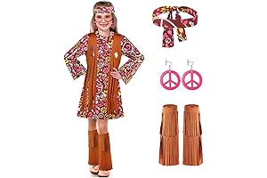 ACTLATI Girls' Brown Hippie Vest
