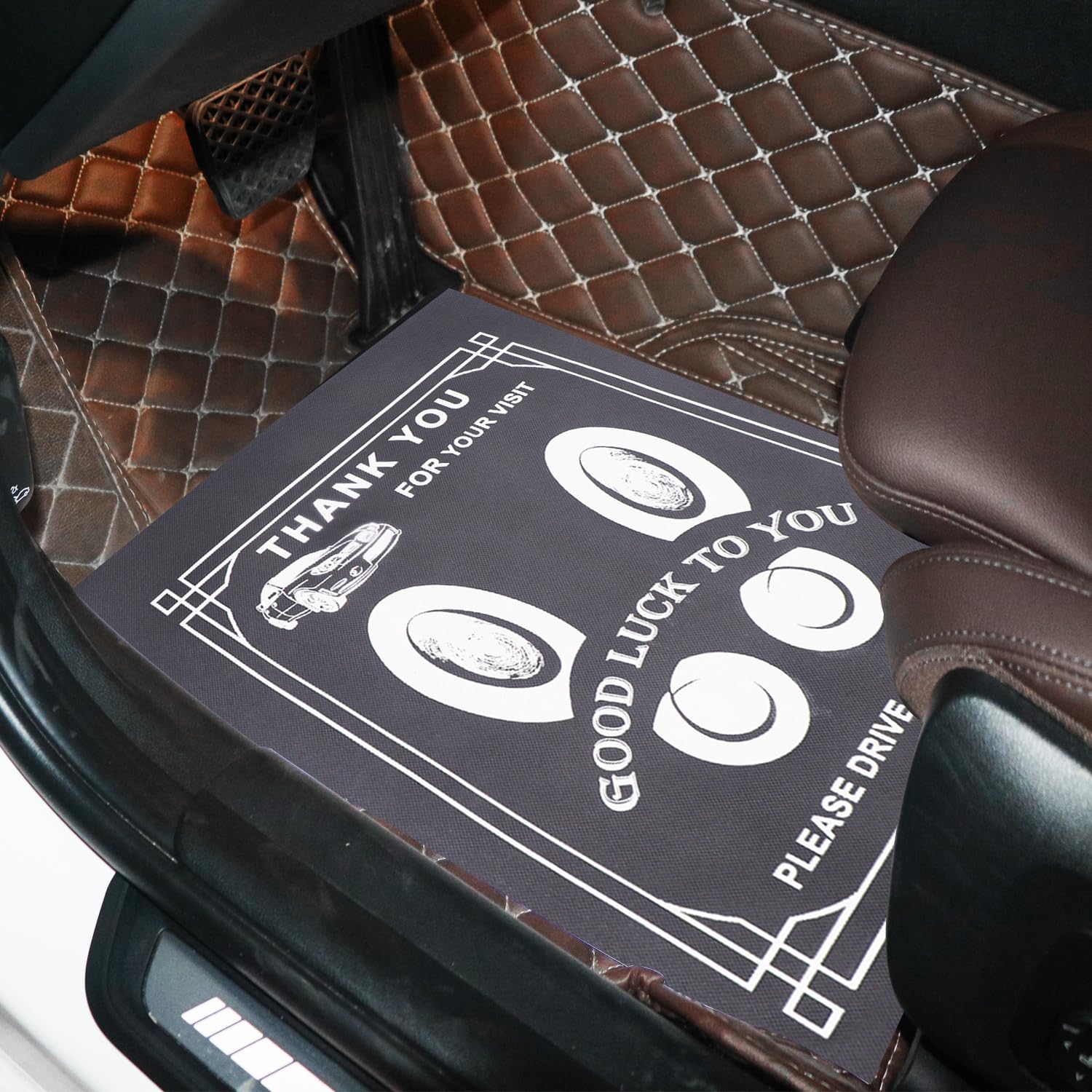 RUENXG 50PCS Grey Disposable Car Floor Mats 19 6x15 7 Inch Universal Fit Automotive Floor Protectors for SUV — view 4