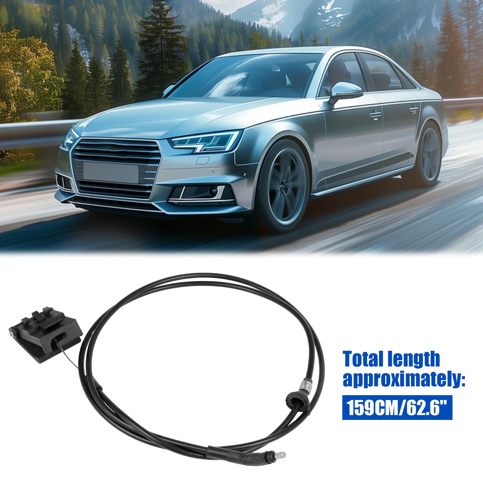 Hood Pull Wire, DK4956720B, DK4956720H, DK4956720G, Bonnet Release Cable Compatible with Ford Fiesta 2009–2013 — view 2