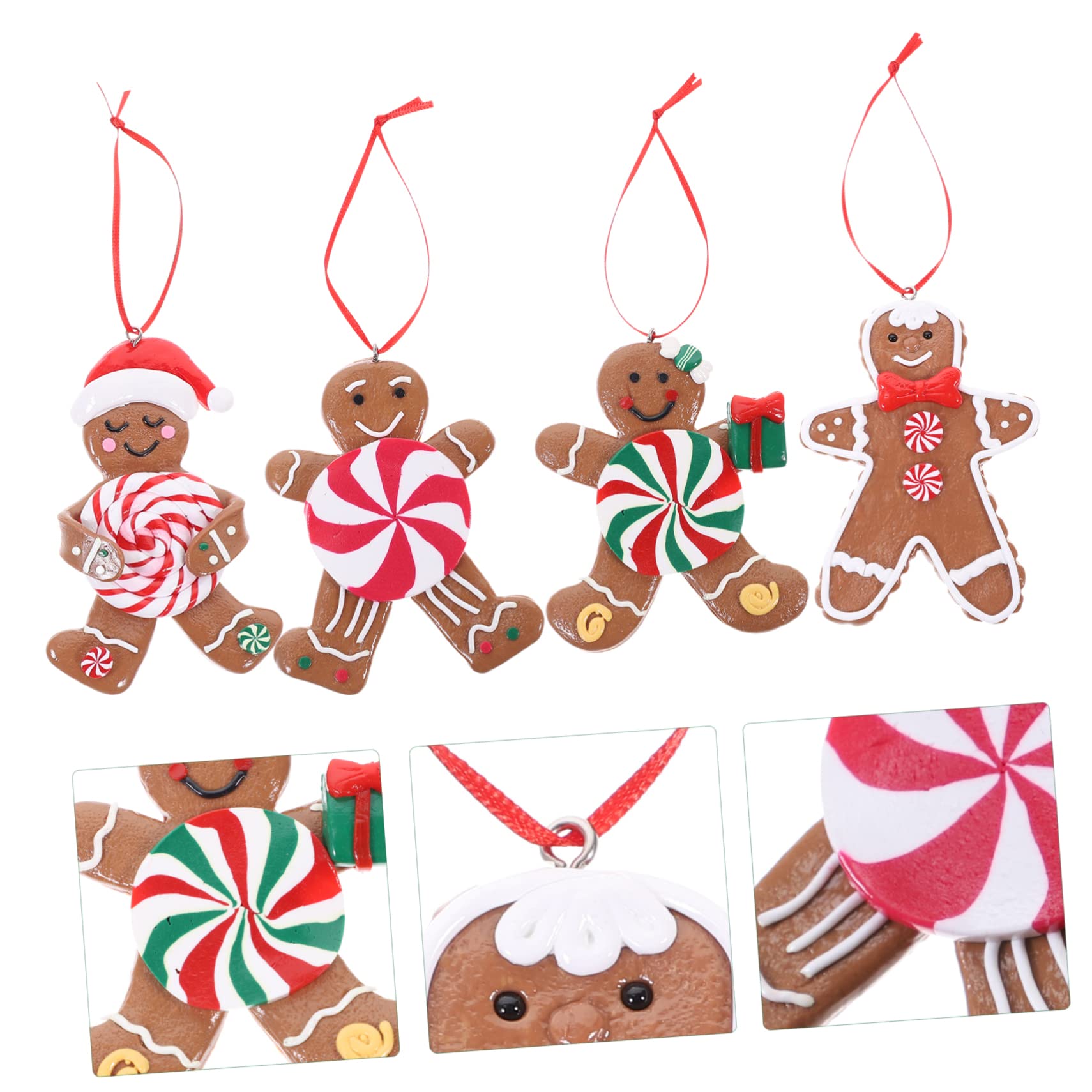 PRETYZOOM 16 Piezas Colgante de árbol de Navidad Decoración hogareña Dulces de Navidad Colgantes navideños Manualidades navideñas Suministros de Navidad Colgantes Decorativos de Navidad
