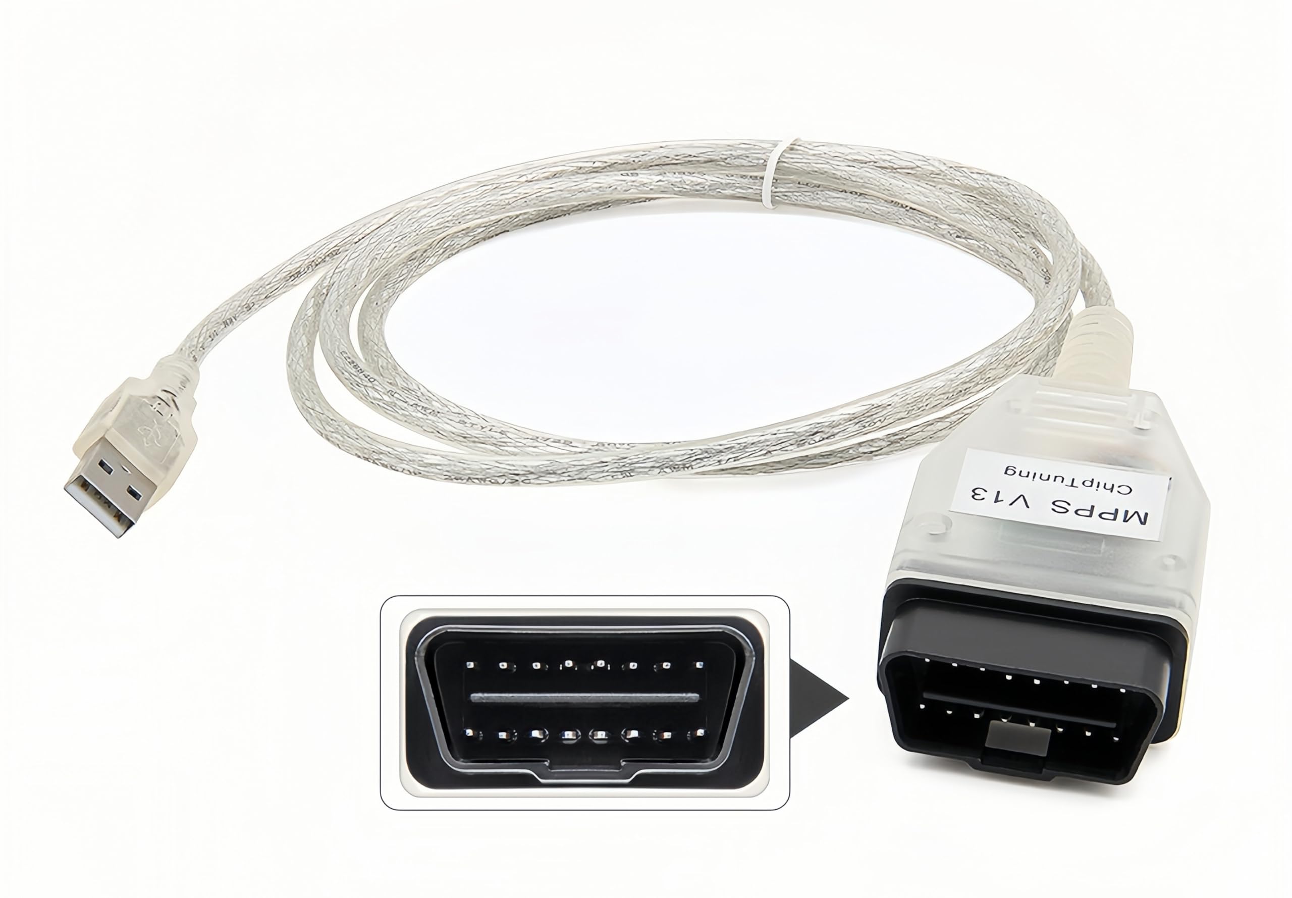 Washinglee V13MPPS ECU Programming Cable for EDC15 EDC16 EDC17 MED9.X ME7.X and Siemens PPD1/X, OBD2 ECU Chip Tuning Tool.