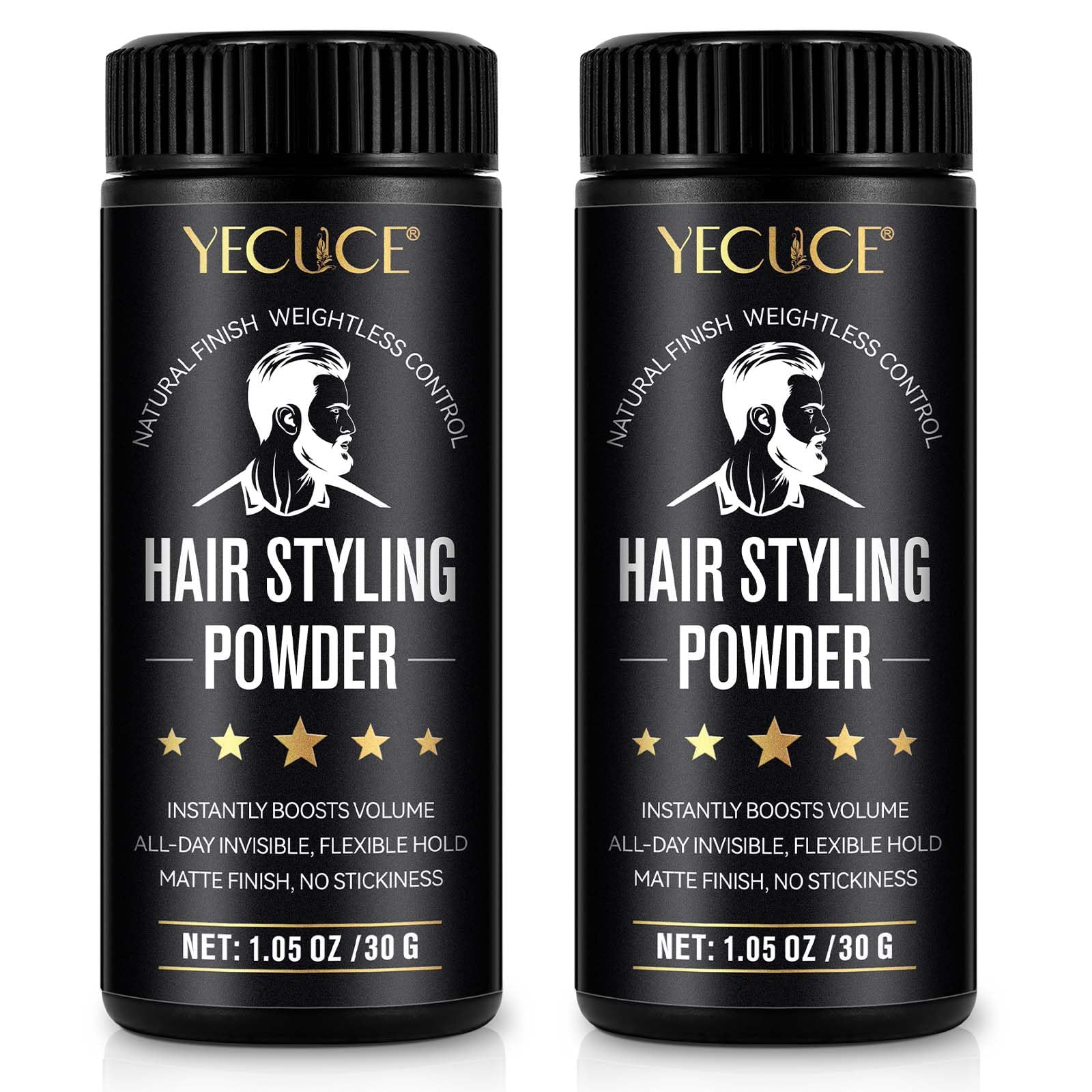 Hair Styling Powder for Men 2 Pack Texture Powder for All Hair Types Adds Volume Natural Matte Hairstyle
