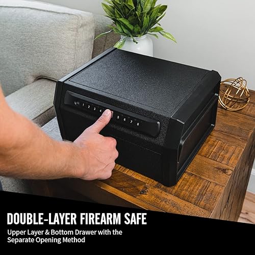 Miniatura 2 de RPNB Caja fuerte para pistola multifunción de alta capacidad con huella digital biométrica, dispositivo de seguridad de doble capa para armas de