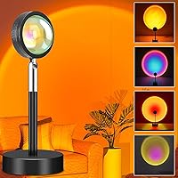 Vista 1 de Sunset Lamp, Projector Rainbow Light 360 Degree Rotation Sunset Projector Lamps, Projection Night Light for Selfie/Photography/Home/Bedroom