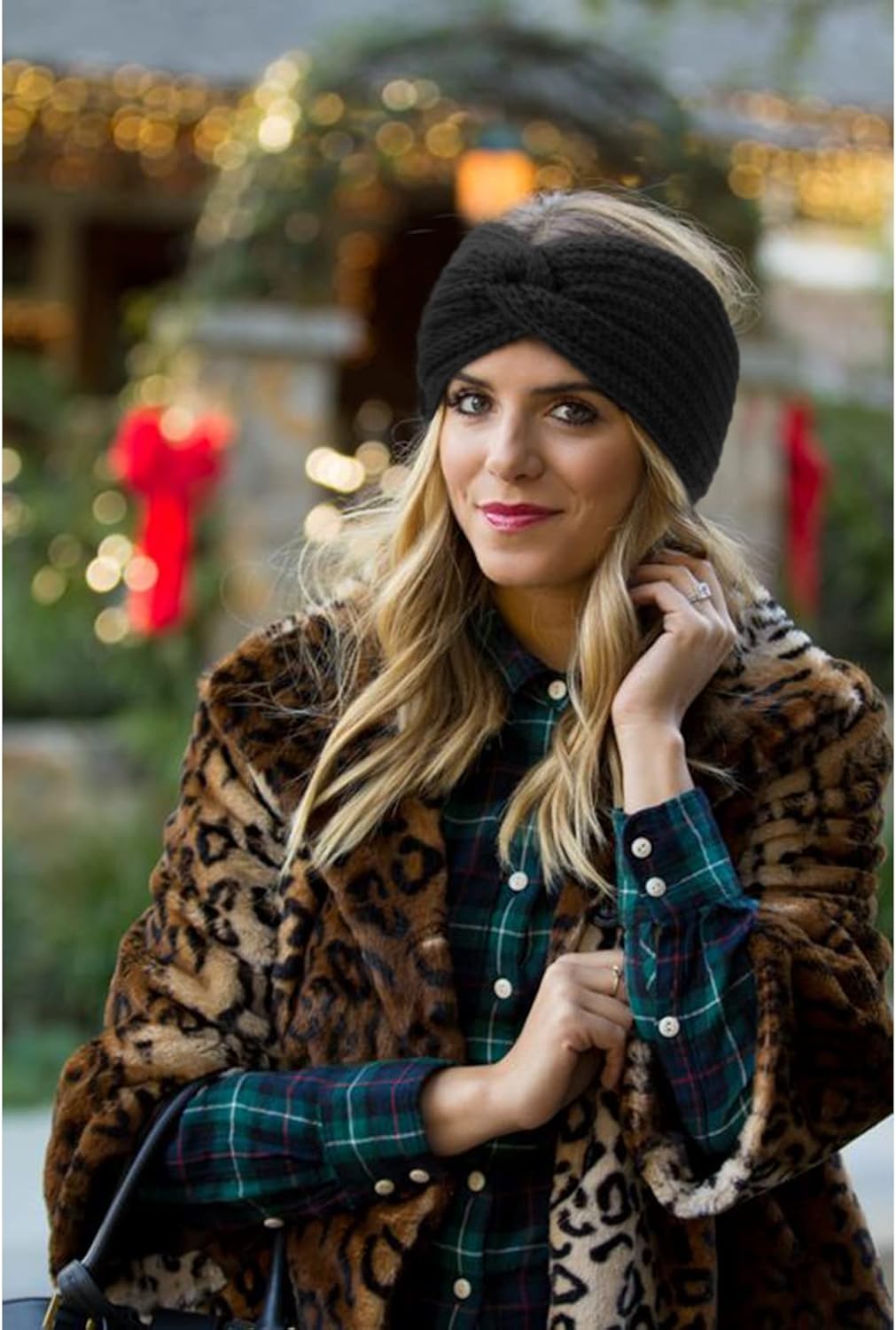 DRESHOW Winter Knit Chunky Headbands for Women Crochet Turban Knitted Ear Warmer Fashion Head Wrap 6 Pack - Image 4