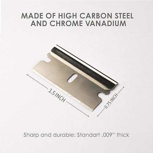 Miniatura 2 de Cuchillas de afeitar de un solo filo, paquete de 100, fabricadas en los Estados Unidos, cuchillas de afeitar industriales, repuestos de raspador,