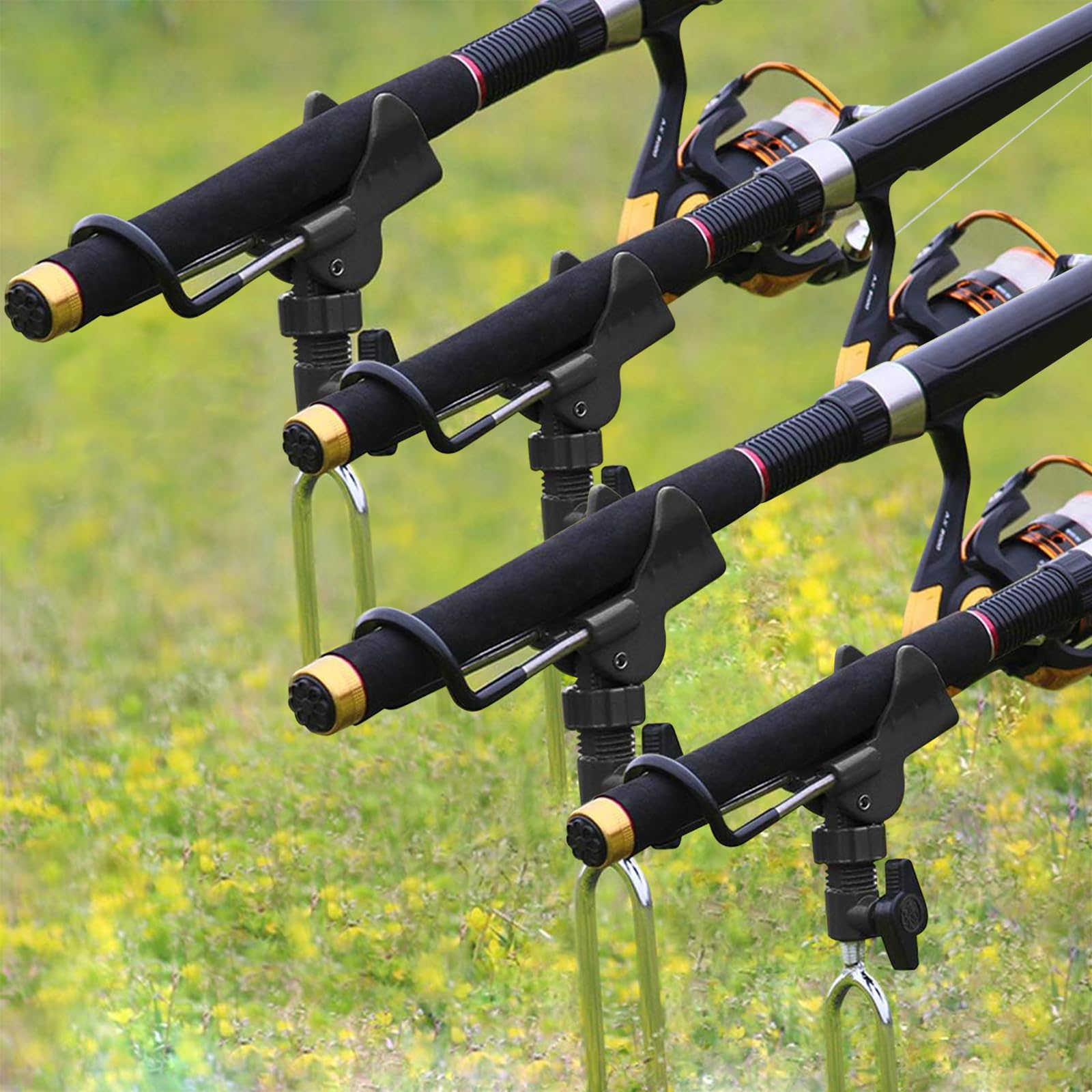 Support de canne à pêche en acier inoxydable réglable 360°
