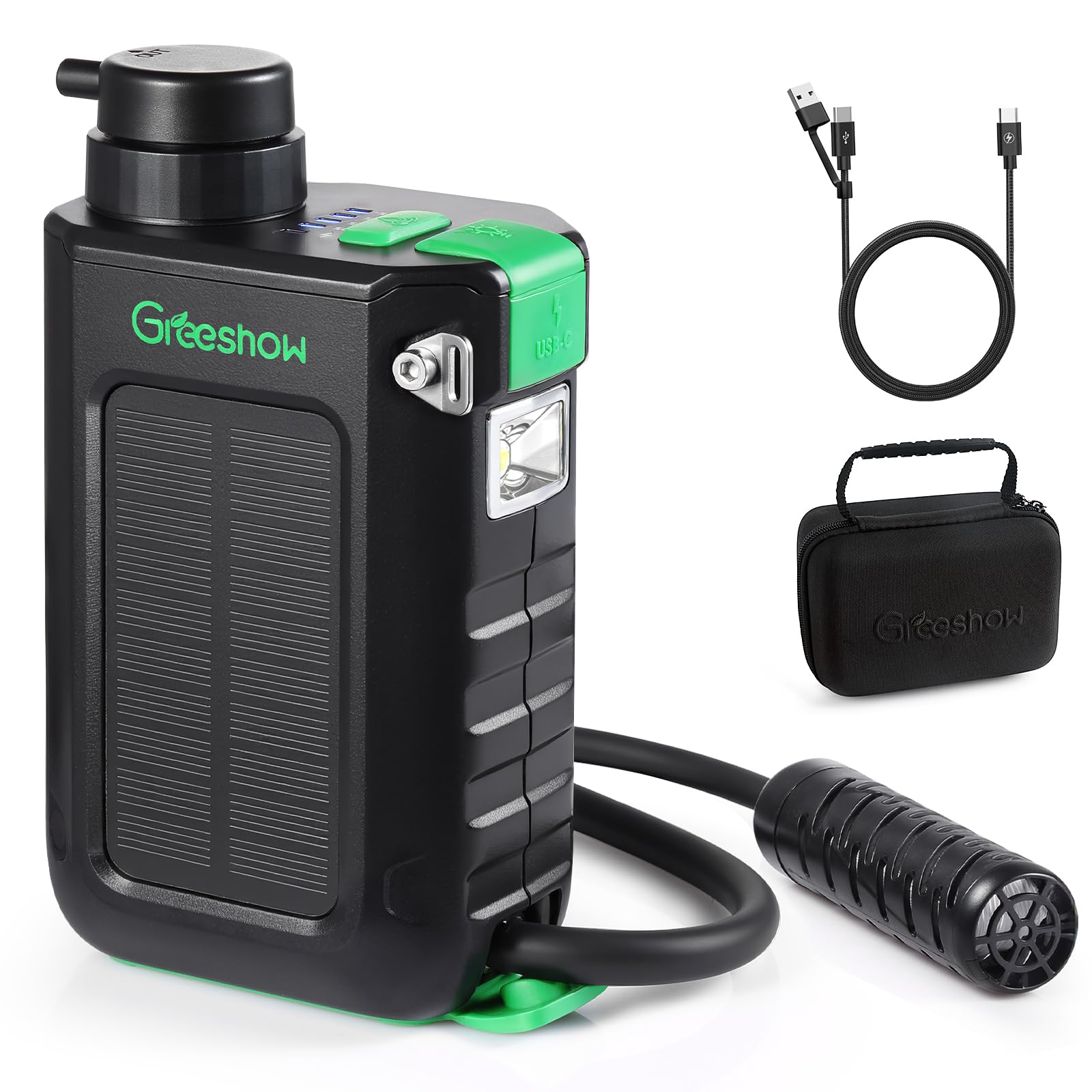 Amazon | Greeshow 携帯浄水器 アウトドア 浄水器 電動浄水器 日本正規 