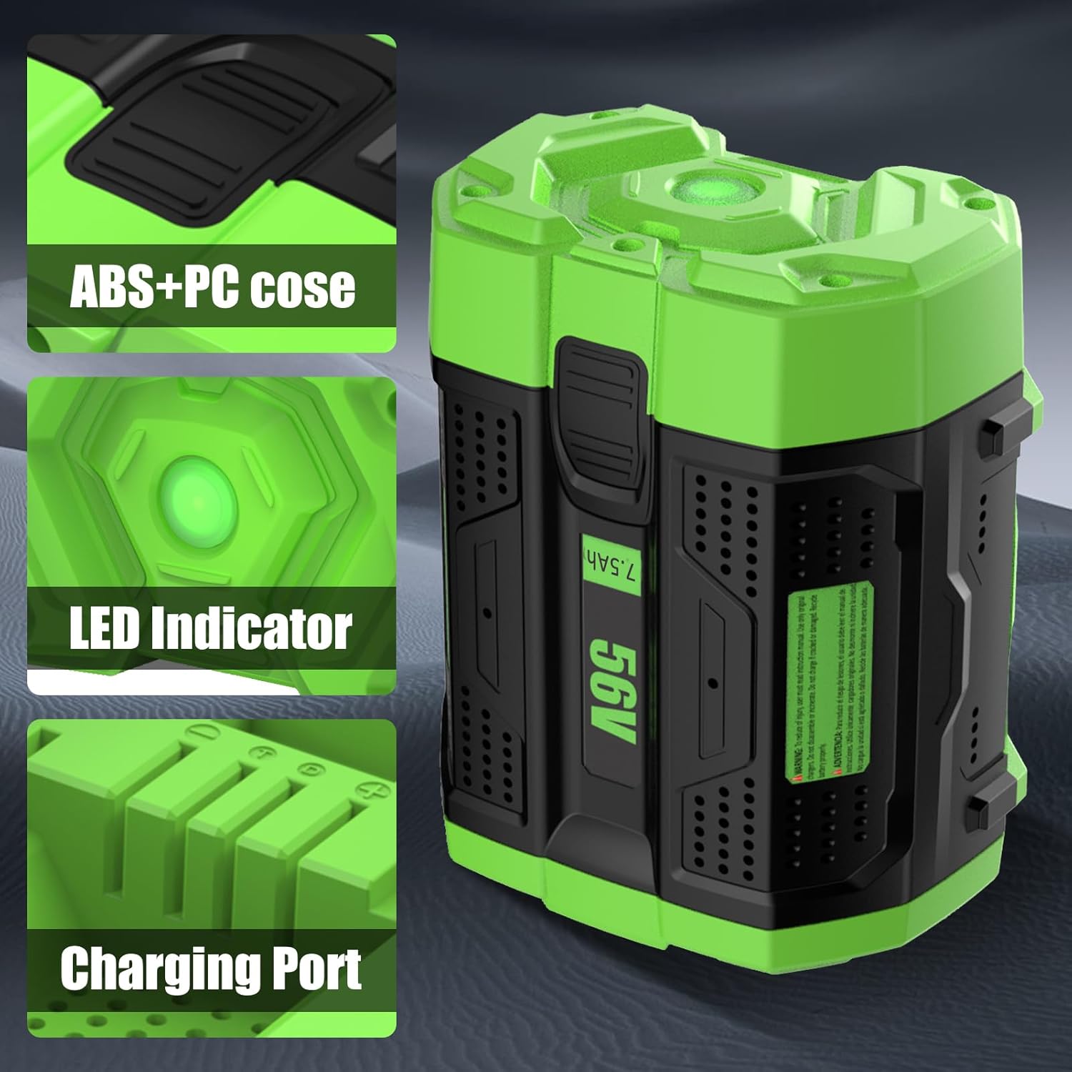 56V 7500mAh Replacement for EGO 56V Battery Lithium Compatible with EGO 56 Volt Battery BA2800 BA4200 BA1400 BA2800 Cordless Power Tool(Black)