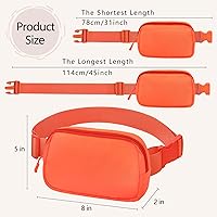 Vista 65 de Riñonera cruzada para mujeres y hombres, bolsa para cinturón para senderismo con correa ajustable, riñonera para correr, entrenamiento, deportes