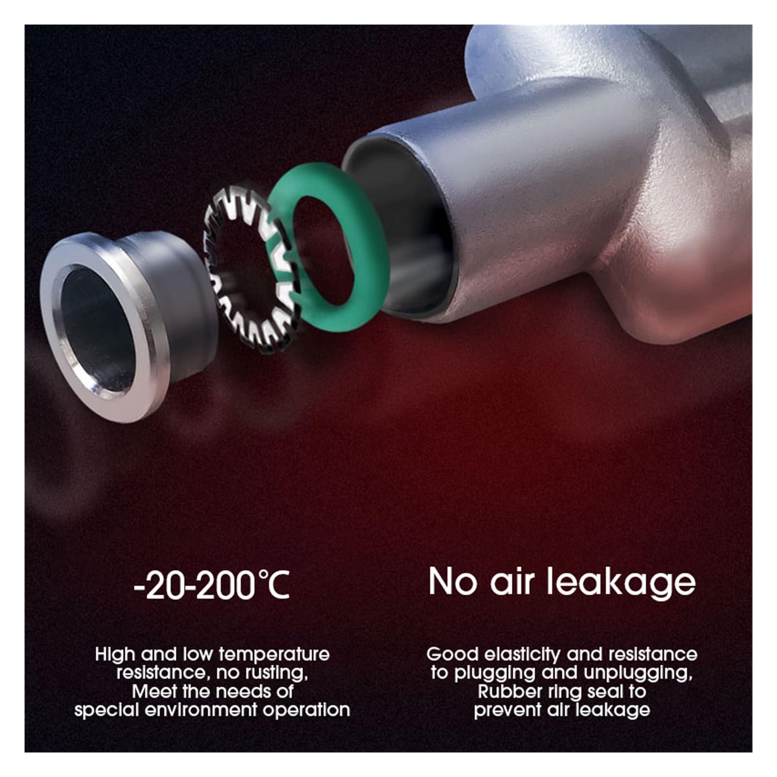 Tubo di collegamento pneumatico diritto passante, 2 pezzi in acciaio inossidabile raccordi for tubi pneumatici ad aria compressa in metallo a sgancio rapido raccordo for tubi ad alta pressione(Sa,6MM)