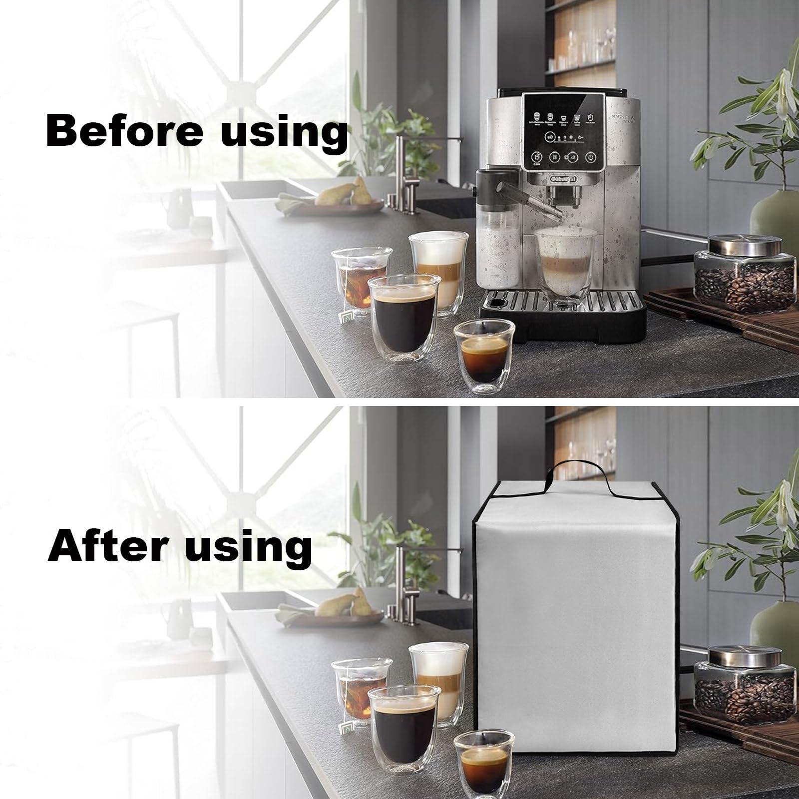 Amazon.co.jp: エスプレッソマシンダストカバー De'Longhi Magnifica