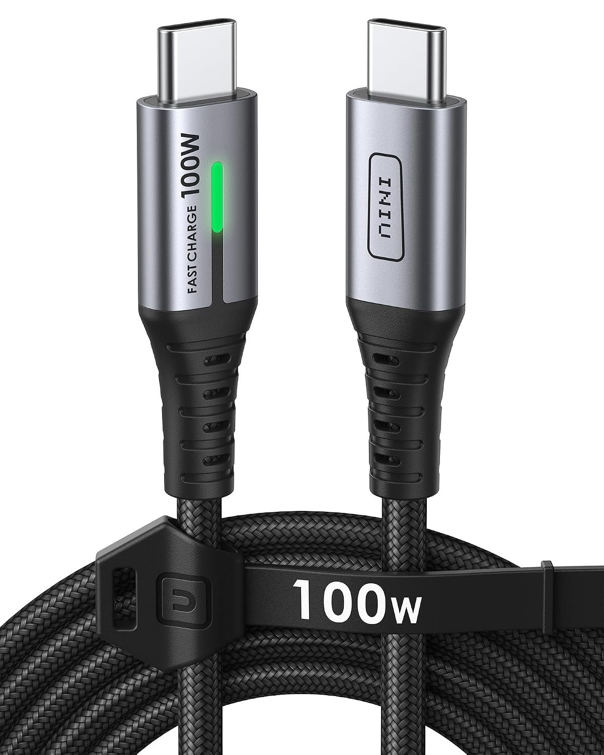 INIU Kabel USB C, 2m 100W PD Szybkie ładowanie Type C na USB-C kabel | Nylonowy Pleciony Kabel Ładowarki USB-C do iPhone 17 16 15 Pro Max Samsung S25 S24 Ultra Pixel 10 9a iPad Pro MacBook Air etc