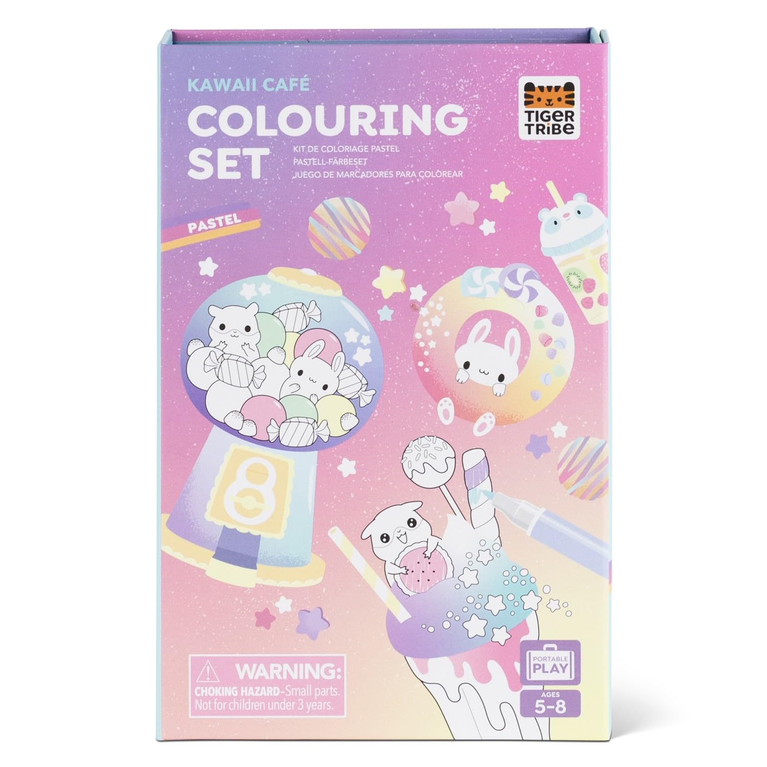 Tiger Tribe Kawaii Cafe Pastel Colouring Set & Drawing Set — image 1