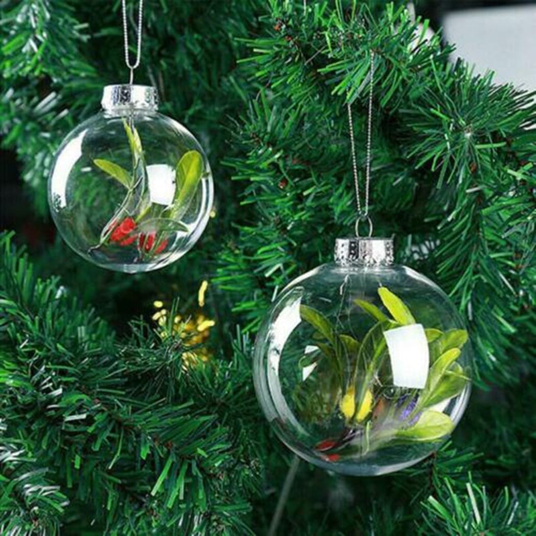 Boules de Noël transparentes suspendre sans risque de casse pour enfants