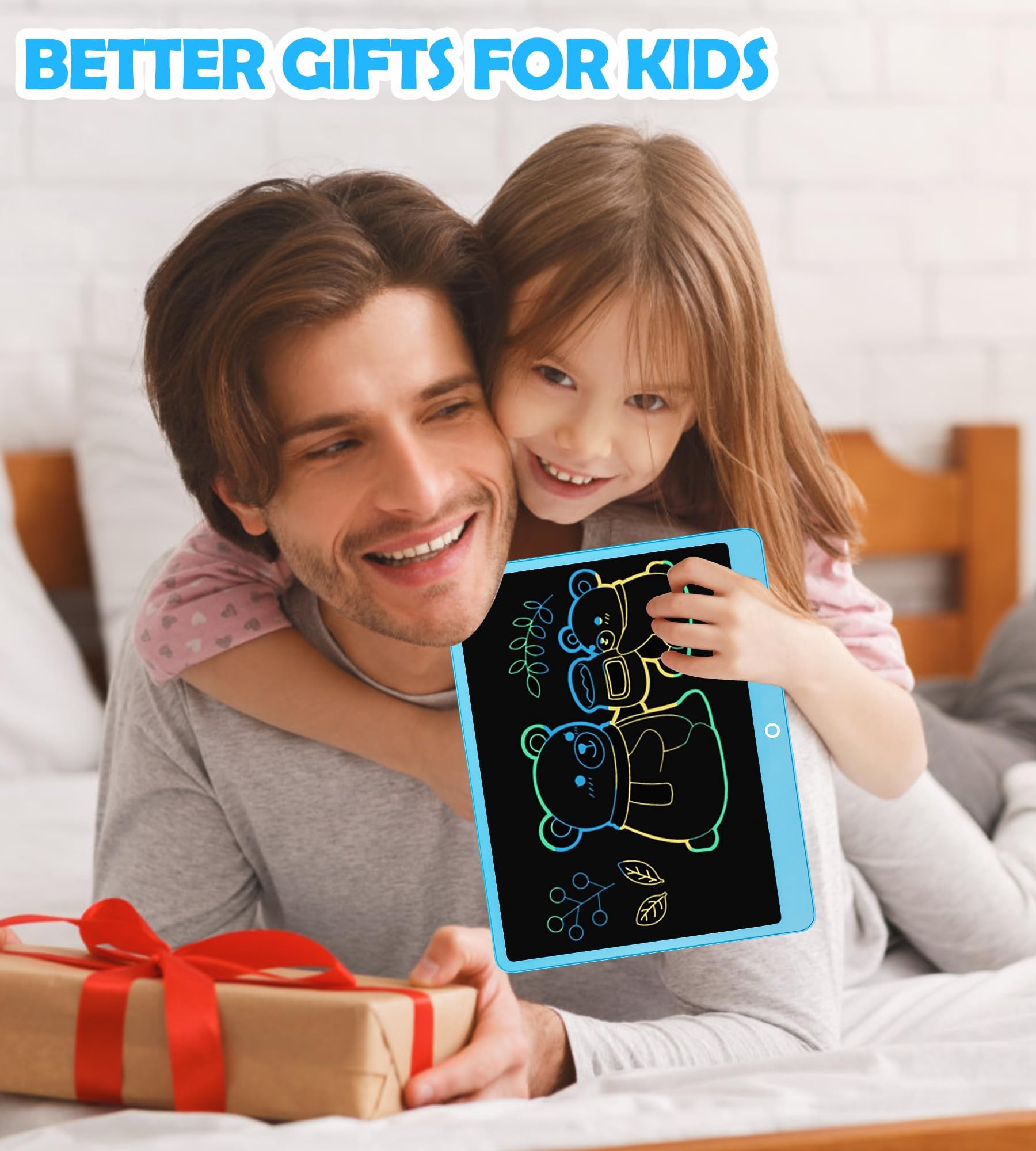 Tableta de Escritura LCD 16 Pulgadas, Tablero de Dibujo Electrónico, Colorida Pizarra Tableta Electrónica Gráfica Pizarra Infantil Juguete Juego de Regalo Cumpleaños para Niñas y Niños de 3-12 Años