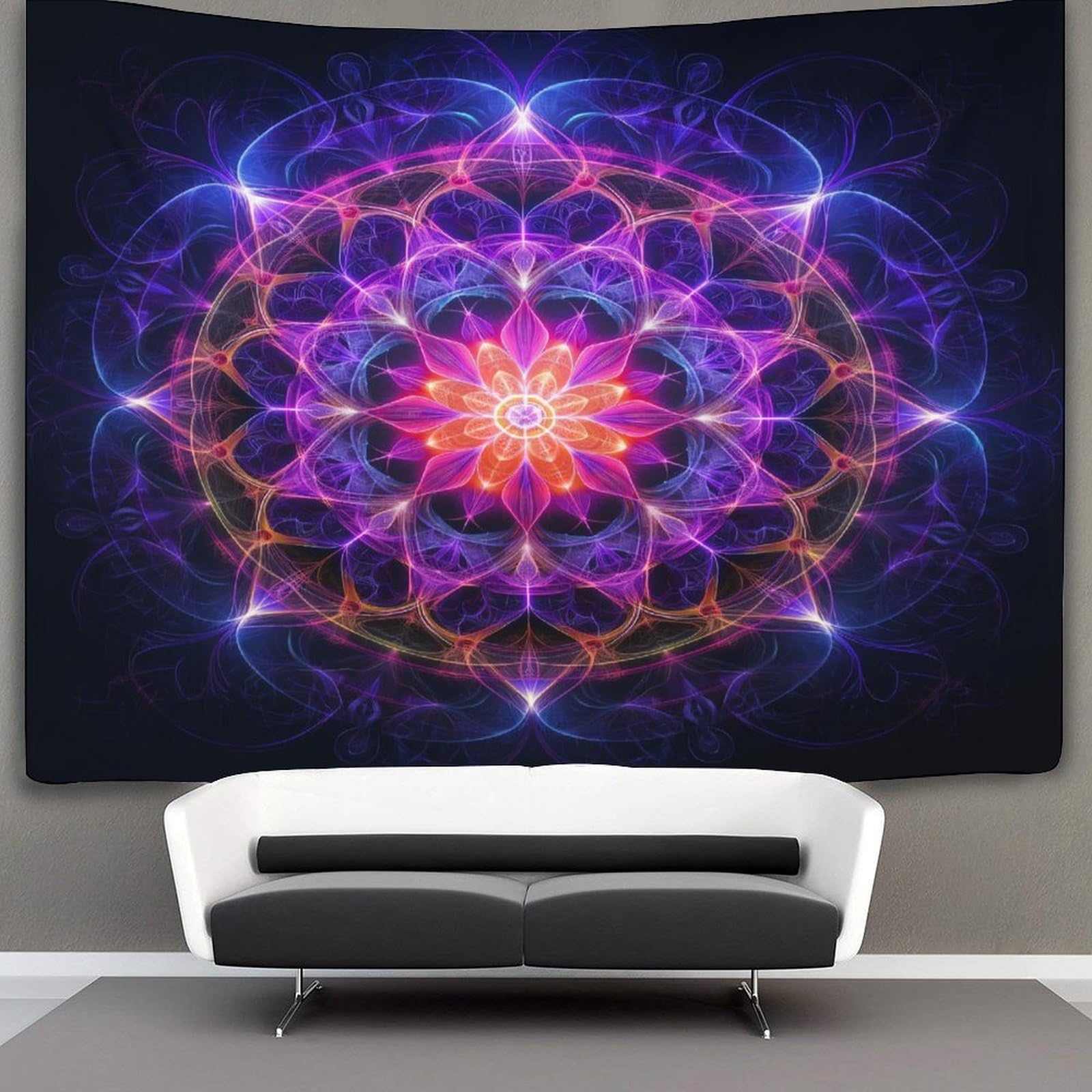kaiyun Mandala Tapestry Bedroom Aesthetic Indie Wall Room Decor Datura Flowers Wall Hanging,Wall Art 150cmx200cm