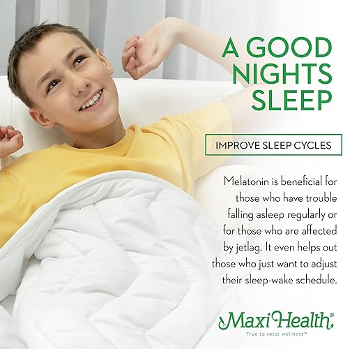 Miniatura 5 de Maxi-Health - Gotas de melatonina líquida para niños, 2 onzas líquidas, 177 porciones con gotero, suplemento natural para ayudar al sueño para niños
