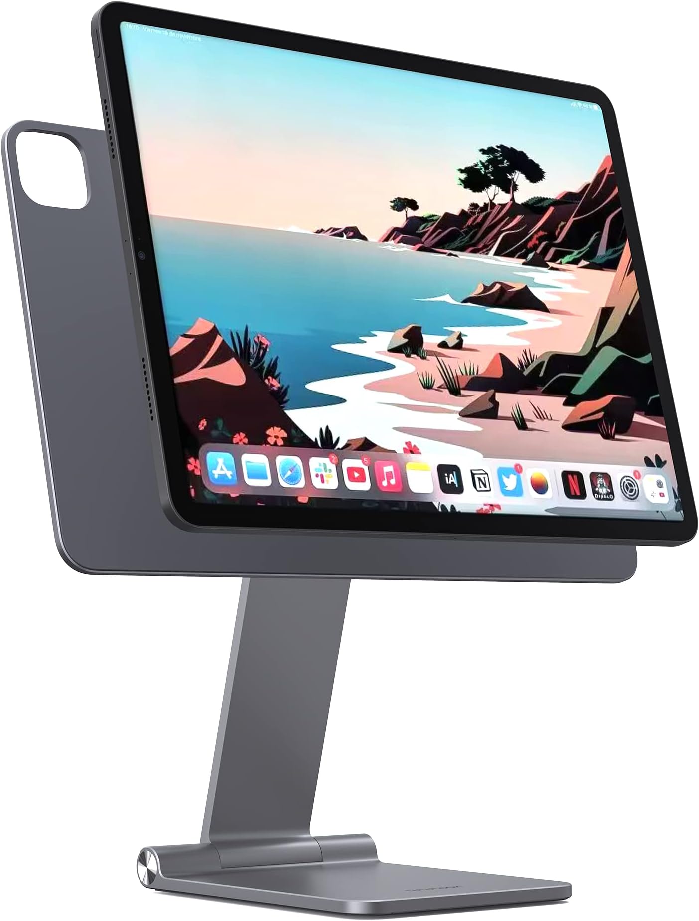 LULULOOK Magnetic iPad Pro/Air Stand, Foldable Portable Adjustable Magnetic iPad Stand Holder iPad Pro Stand for Apple iPad Pro 11 Inch 1st Generation 2nd Generation 3rd Generation 4th Generation iPad