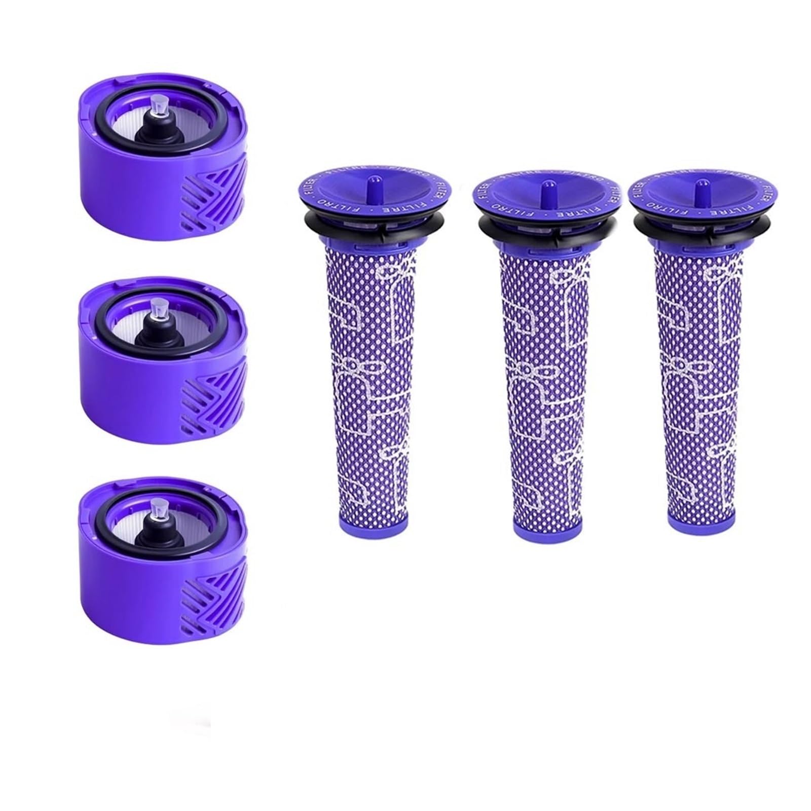 Filtros Hepa Post, compatibles con Dyson, V6 DC58 DC59 DC61 DC62 DC74, piezas de repuesto for aspiradora inalámbrica(3pcs)
