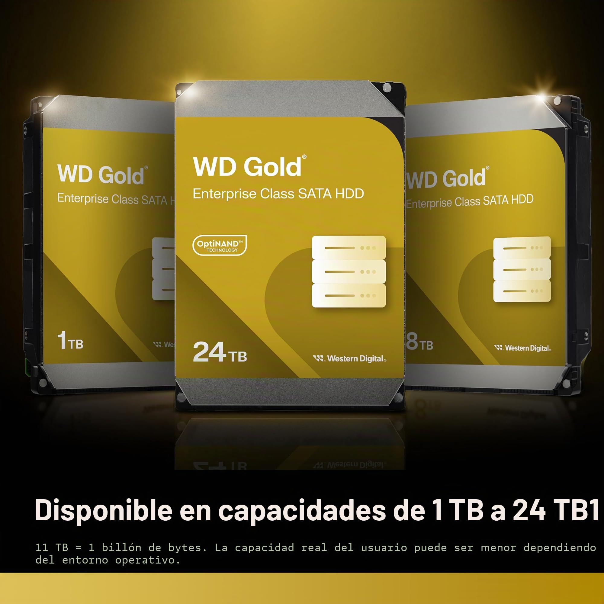 Western Digital Gold 10TB HDD 7200rpm 267MB/s NAS 3.5? 512MB SATA III + Fiabilidad Avanzada