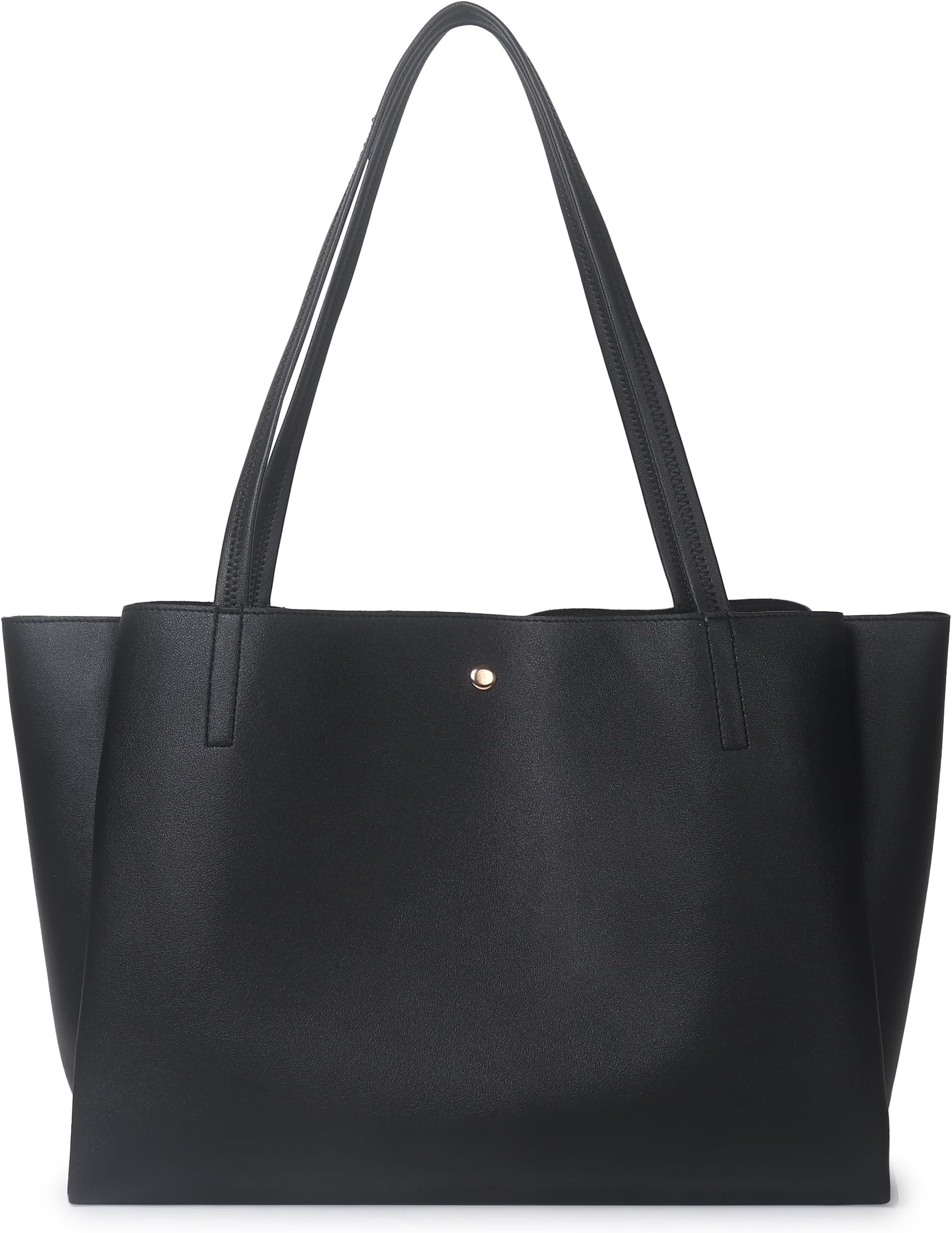 Pure Vegan Leather Tote Bag for Women, Fully Embossed, Handbag, Shoulder Bag, Black