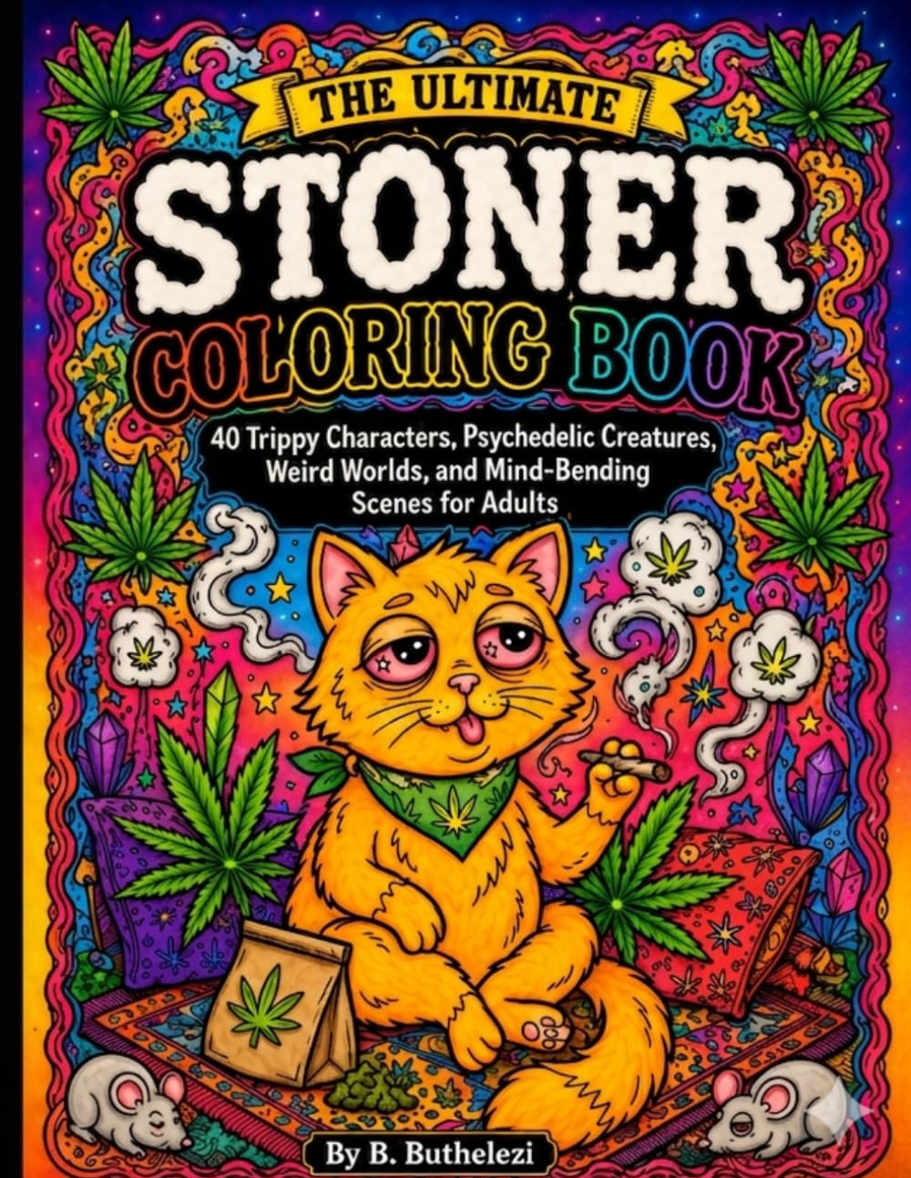 The Ultimate Stoner Coloring Book: 40 Trippy Characters, Psychedelic Creatures, Weird Worlds, and Mind-Bending Scenes for Adults