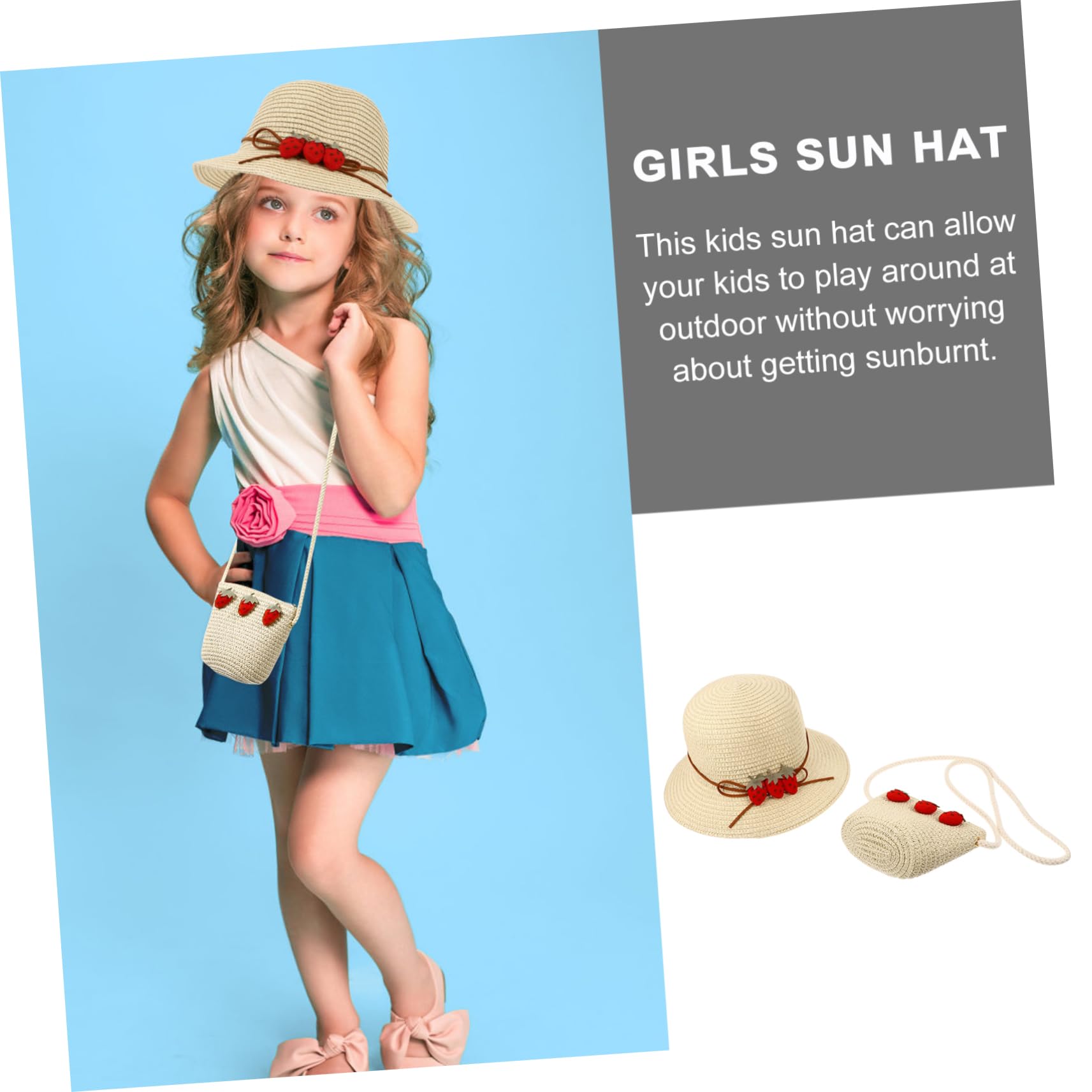 SHERCHPRY Tote De Sombrero Tejido Sombreros para Mujer Bolso Bandolera Sombrero De Pescador Tejido Sombrero para El Sol Sombrero De De Niña Pequeña Bolso De Hombro Papel Beige