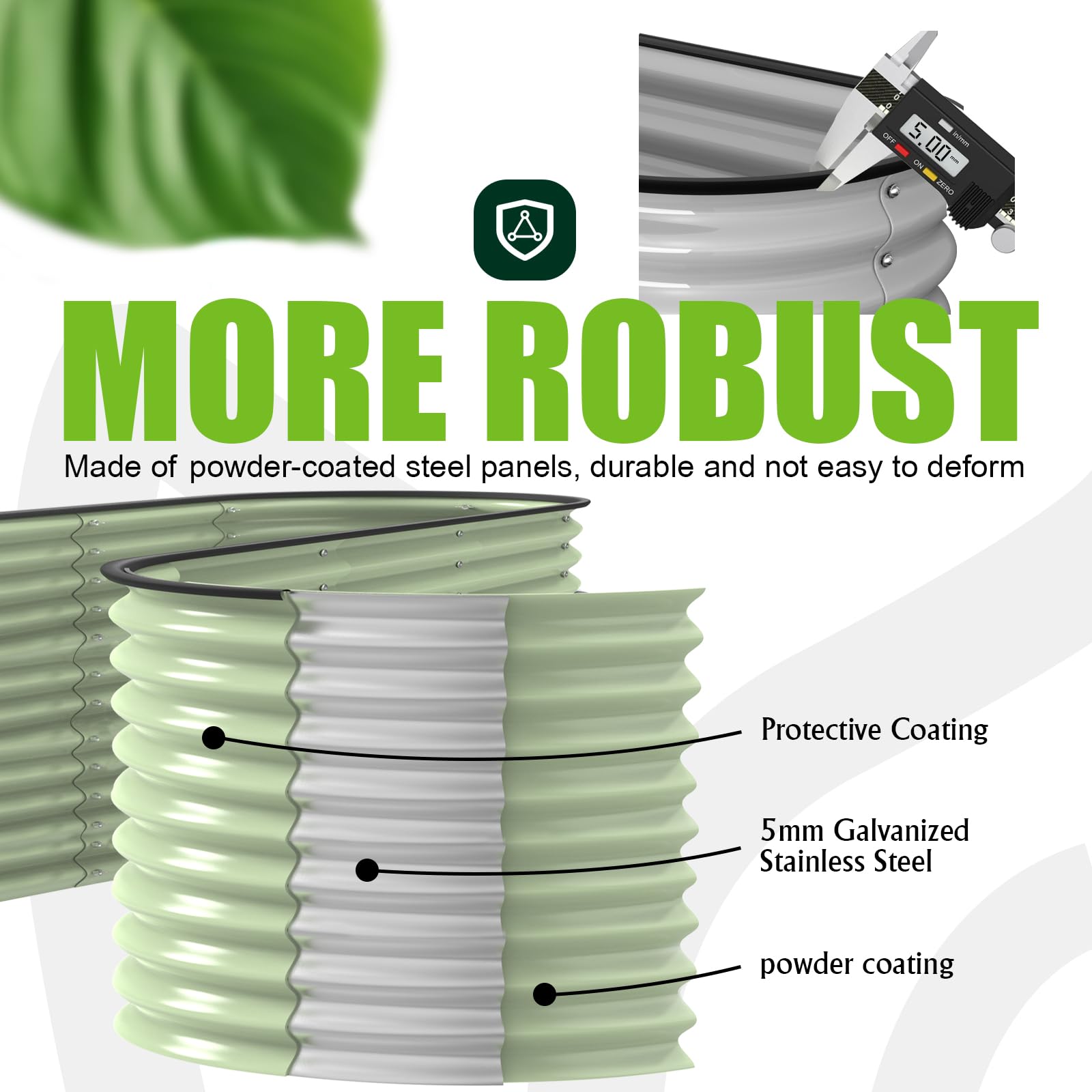 Gardtech 9 IN 1 Hochbeete für Garten - 240x60x80cm Hochbeet Praktische Stahl Rostfrei Verzinkt - Stabiles Hochbeete-Kit aus Metall - Innovativer Gemüsebeet Grün - Gartenbeet für Gemüse Kräuter Blumen