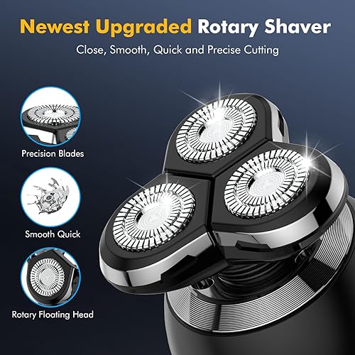 Miniatura 2 de Maquinilla de afeitar eléctrica para hombres, afeitadora eléctrica mejorada 2025 para hombres, afeitadora recargable inalámbrica para hombres,