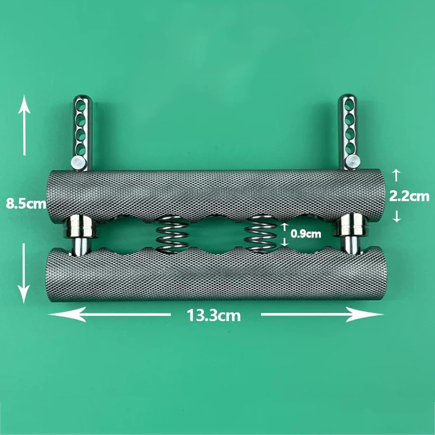 Fortalecedor de mano con resorte de acero inoxidable, resistente, con 5 resortes intercambiables, 5 niveles de agarre, para entrenamiento de dedos y antebrazos.