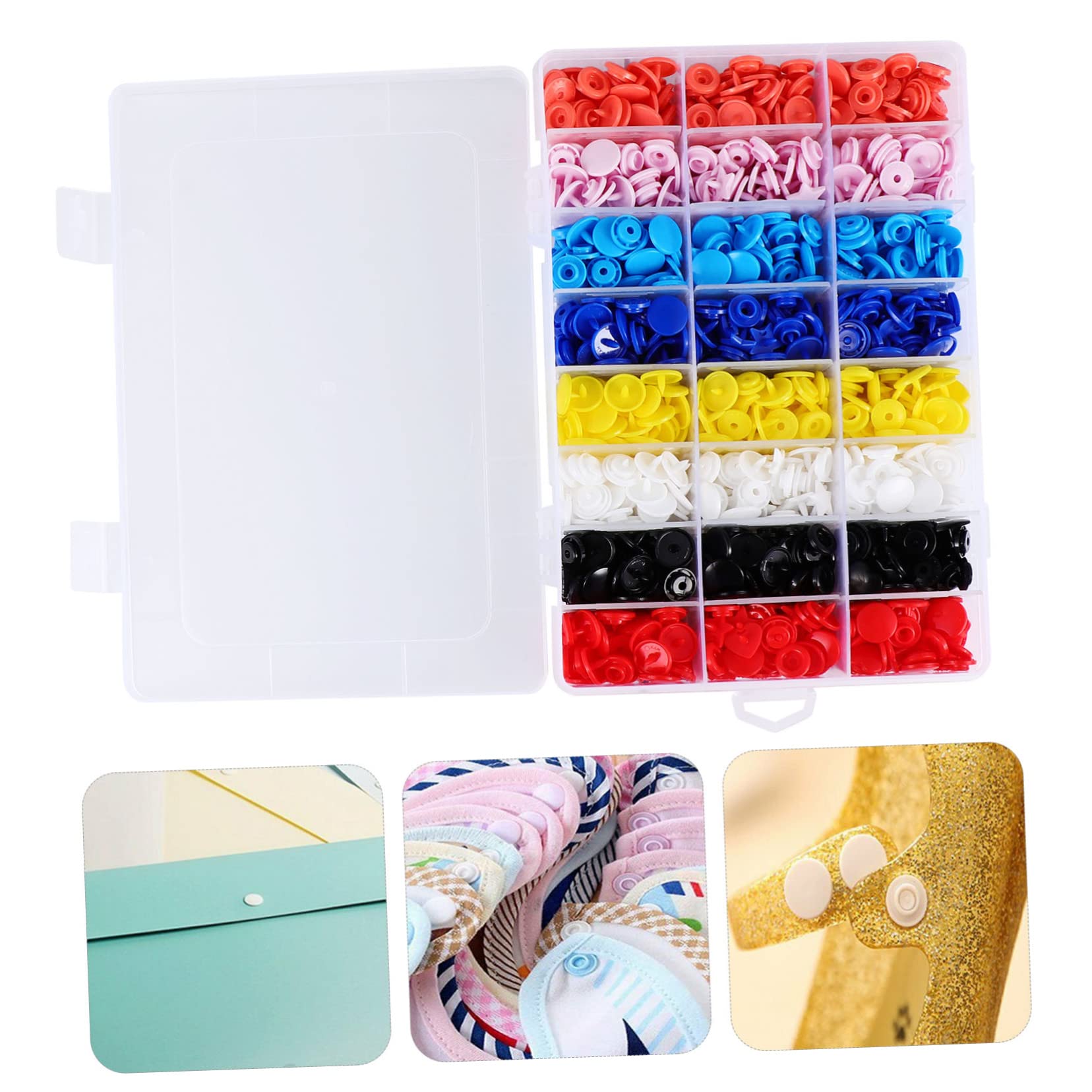 PLAFOPE Caja De Broches De Resina Estrella De Botones De Plástico Accesorios De Ropa