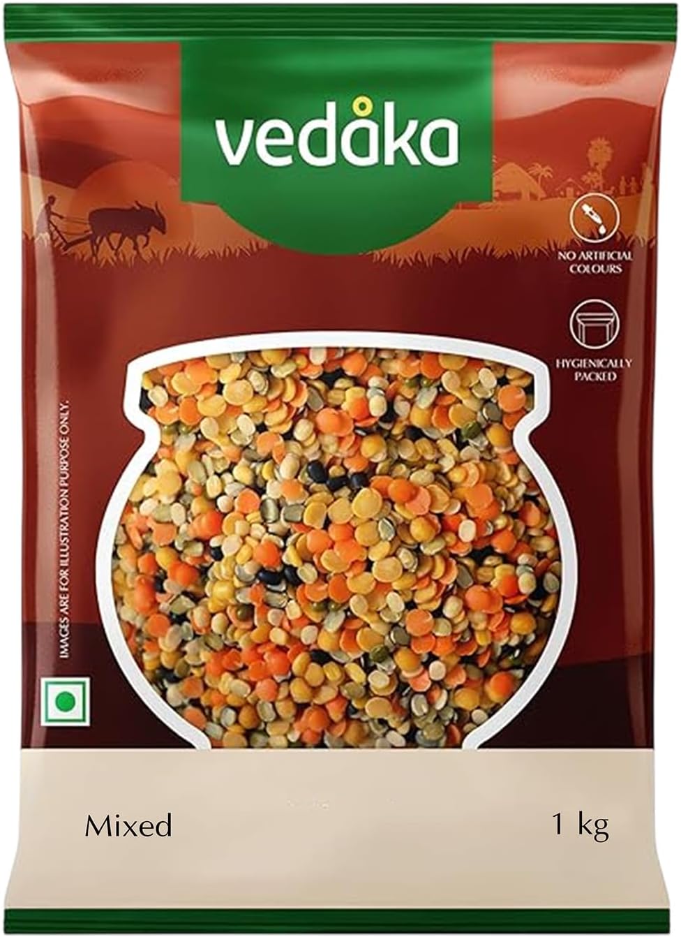 - Amazon Brand - Vedaka Mixed Dal, 1kg