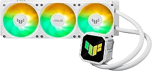 ASUS TUF Gaming LC III 360 ARGB WHT, All-in-One Liquid Cooler, Three Preinstalled and Integrated ARGB Fans, 400 mm Tubes, …