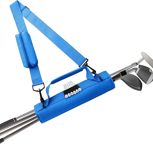 FINGER TEN Bolsa para palos de golf, mini para hombres, mujeres y niños con bolsa de bola, paquete de 2 capas de pelota de golf, ligera, para