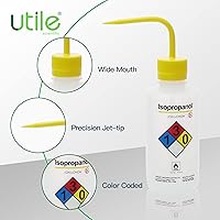 Vista 3 de Utile Botellas de lavado de seguridad con ventilación automática de isopropanol, 4 piezas de vol.16.9 fl oz, botella exprimible de boca estrecha