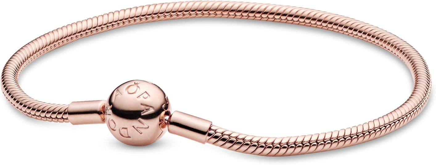 Pandora Icons 14k rose goldplated snake chain bracelet