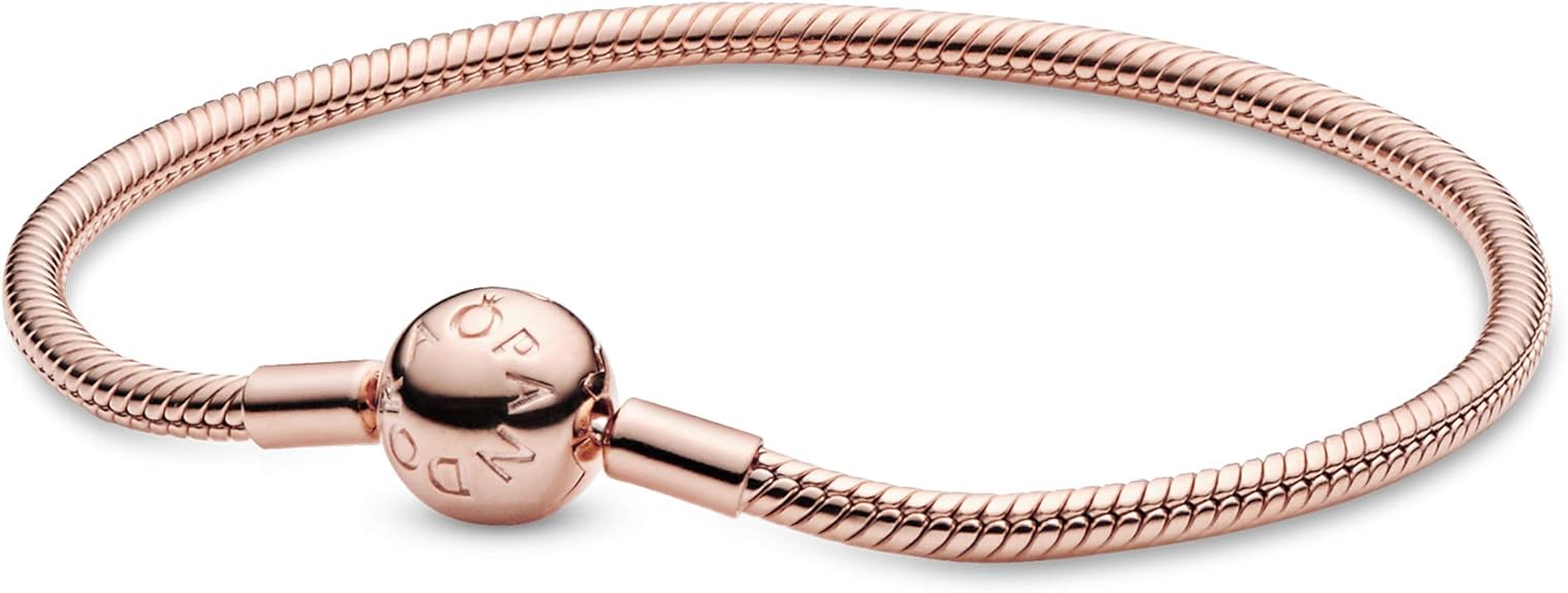 Pandora Icons 14k rose goldplated snake chain bracelet