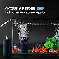 Vista 5 de VIVOSUN Air Stone - 2 piedras de aire grandes de 4 x 2 pulgadas para acuario, tanque de peces y bomba de aire hidropónica