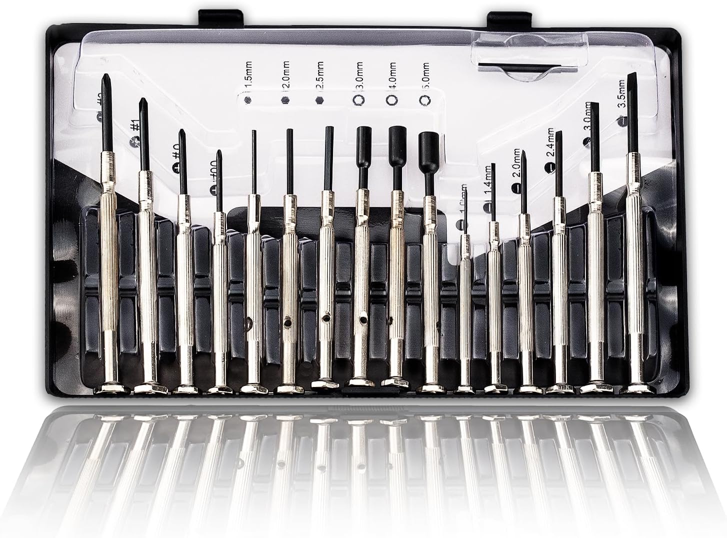 16 PCS Mini Precision Screwdriver Set - Premium Mini Screw Driver Set Kit - 16 Different Sizes of Flat Head Philips for Electronics, Toys, Computer & Watch Repair